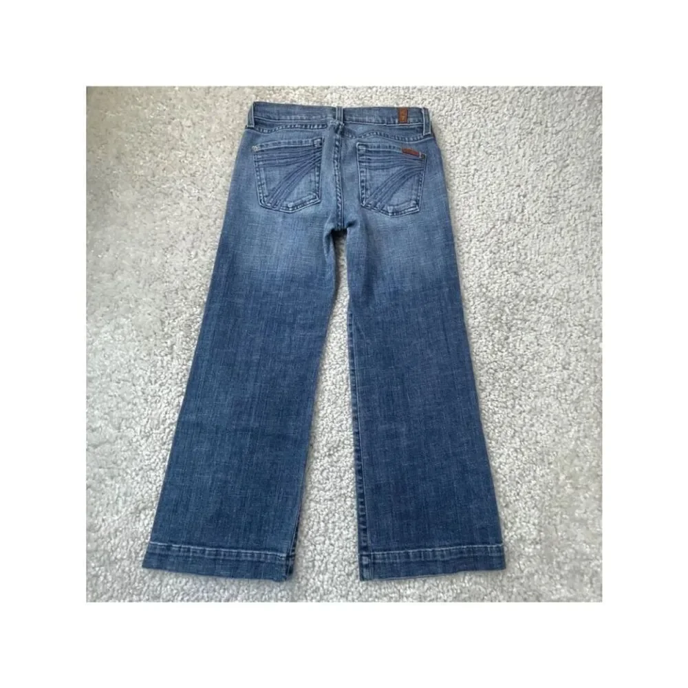 7 For All Mankind Dojo Crop Jean Low Rise Womens 26